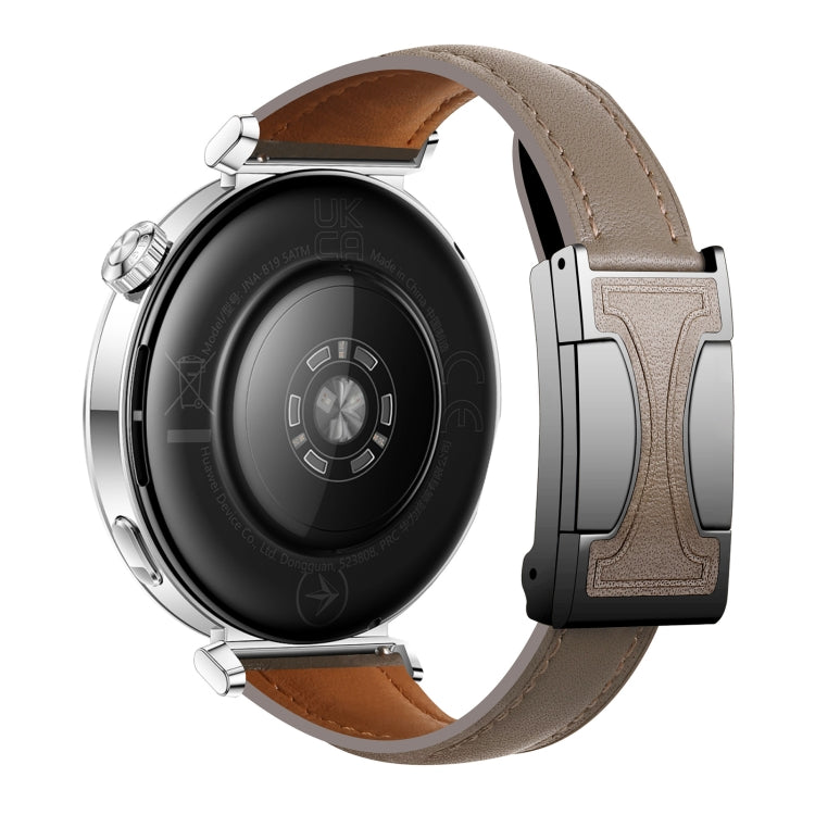 20mm Universal Slim Magnetic Buckle Genuine Leather Watch Band(Plain Weave Dark Grey) - free shipping - PMc TechLife - Order now!