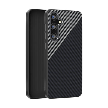 For Samsung Galaxy S25+ 5G / S24+ 5G ABEEL C Carbon Fiber Series 6D Micro Relief MagSafe Phone Case(Black Grey) - Galaxy S25+ 5G Cases by PMC Jewellery | Online Shopping South Africa | PMC Jewellery | Buy Now Pay Later Mobicred