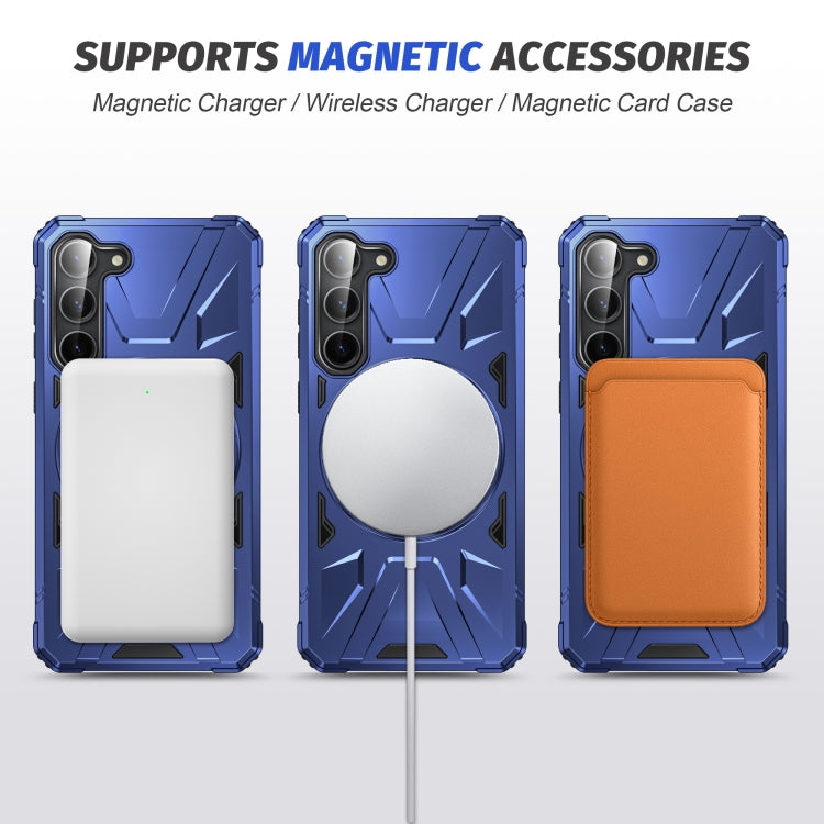 For Samsung Galaxy S25+ 5G MagSafe Magnetic Shockproof Phone Case with Ring Holder(Navy Blue) - Galaxy S25+ 5G Cases by PMC Jewellery | Online Shopping South Africa | PMC Jewellery | Buy Now Pay Later Mobicred