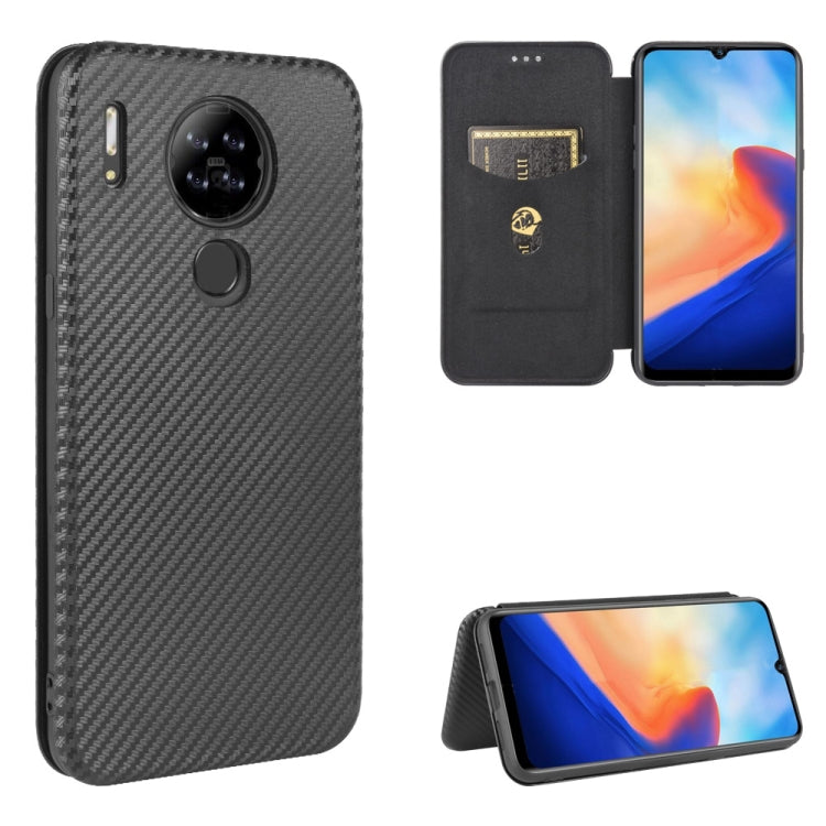 For Blackview A80 Carbon Fiber Texture Horizontal Flip TPU + PC + PU Leather Case with Card Slot(Black) - More Brand by PMC Jewellery | Online Shopping South Africa | PMC Jewellery