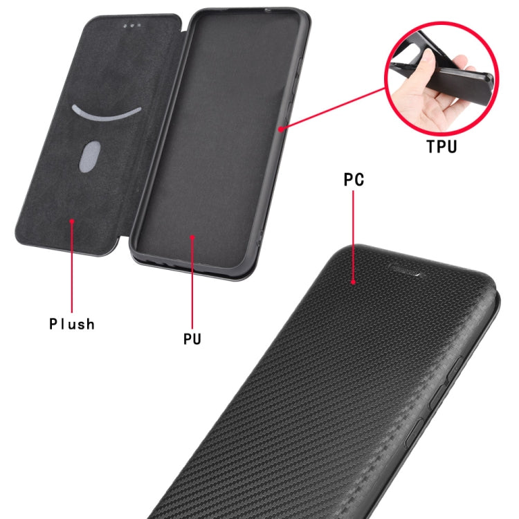 For Blackview A80 Pro Carbon Fiber Texture Horizontal Flip TPU + PC + PU Leather Case with Card Slot(Black) - More Brand by PMC Jewellery | Online Shopping South Africa | PMC Jewellery | Buy Now Pay Later Mobicred