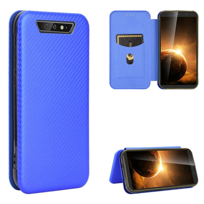 For Blackview BV5500 / BV5500 Pro / BV5500 Plus Carbon Fiber Texture Horizontal Flip TPU + PC + PU Leather Case with Card Slot(Blue) - More Brand by PMC Jewellery | Online Shopping South Africa | PMC Jewellery | Buy Now Pay Later Mobicred