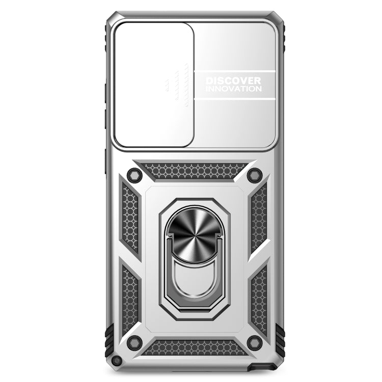For Samsung Galaxy S25 Ultra 5G Sliding Camshield Holder Phone Case(Silver) - free shipping - PMC Jewellery - Order now!