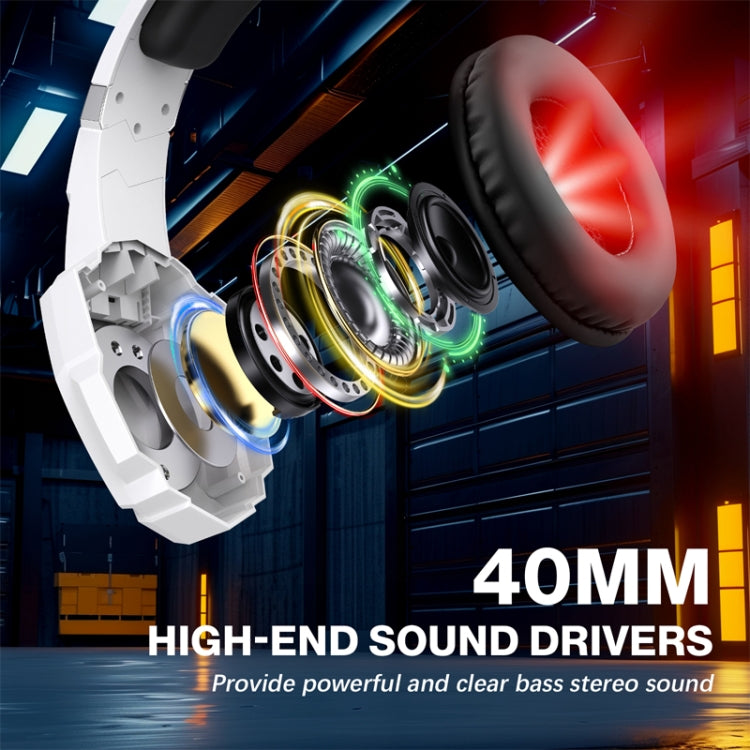 KOTION EACH G9000 Pro On-Ear Gaming Headset with Mic, Cable Length: About 2.1m(Black White) - Multimedia Headset by KOTION EACH | Online Shopping South Africa | PMC TechLife | Buy Now Pay Later Mobicred