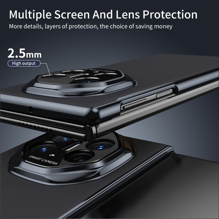 For Huawei Mate XT Ultimate Design Integrated AG Frosted Vacuum Plating Phone Case(Black) - Huawei Cases by PMC TechLife | Online Shopping South Africa | PMC TechLife | Buy Now Pay Later Mobicred