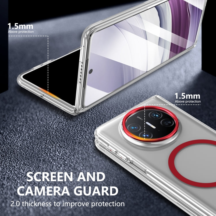 For Huawei Mate X5 lce Folding Series MagSafe Integrated Clear PC Phone Case(Red) - Huawei Cases by PMC TechLife | Online Shopping South Africa | PMC TechLife | Buy Now Pay Later Mobicred