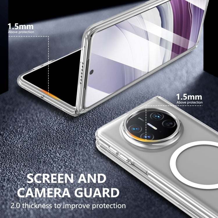 For Huawei Mate X5 lce Folding Series MagSafe Integrated Clear PC Phone Case(Silver) - Huawei Cases by PMC TechLife | Online Shopping South Africa | PMC TechLife | Buy Now Pay Later Mobicred