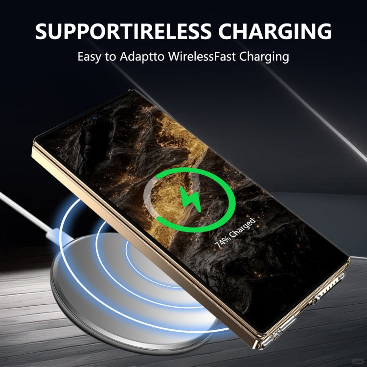 For Huawei Mate XT Ultimate Design lce Folding Series MagSafe Integrated Clear PC Phone Case(Black) - Huawei Cases by PMC TechLife | Online Shopping South Africa | PMC TechLife | Buy Now Pay Later Mobicred