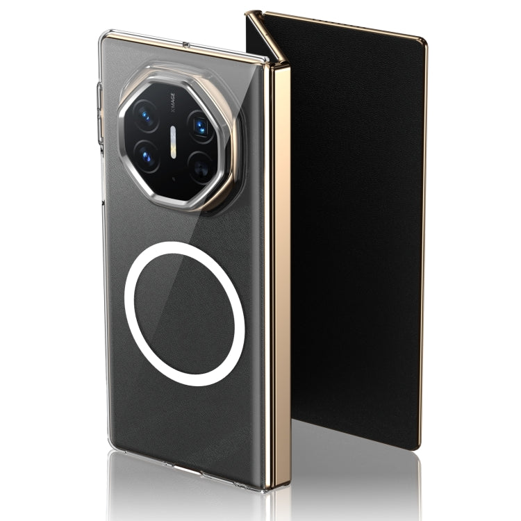For Huawei Mate XT Ultimate Design lce Folding Series MagSafe Integrated Clear PC Phone Case(Silver) - Huawei Cases by PMC TechLife | Online Shopping South Africa | PMC TechLife | Buy Now Pay Later Mobicred
