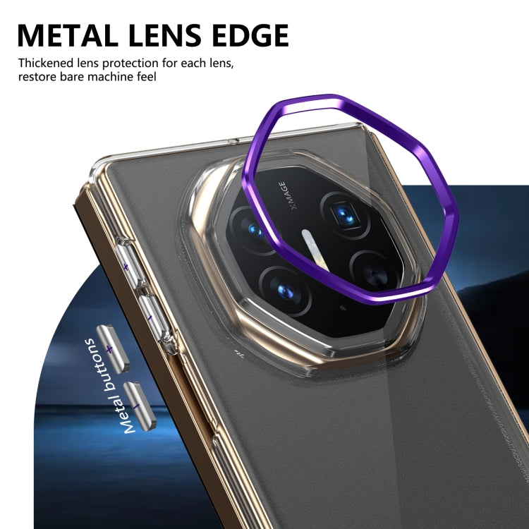 For Huawei Mate XT Ultimate Design lce Folding Series Integrated Clear PC Phone Case(Purple) - Huawei Cases by PMC TechLife | Online Shopping South Africa | PMC TechLife | Buy Now Pay Later Mobicred