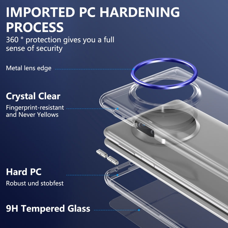 For Huawei Mate X5 lce Folding Series Integrated Clear PC Phone Case(Royal Blue) - Huawei Cases by PMC TechLife | Online Shopping South Africa | PMC TechLife | Buy Now Pay Later Mobicred
