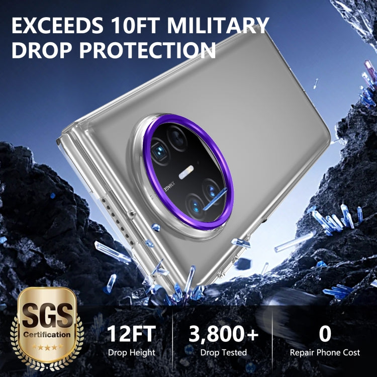 For Huawei Mate X5 lce Folding Series Integrated Clear PC Phone Case(Purple) - Huawei Cases by PMC TechLife | Online Shopping South Africa | PMC TechLife | Buy Now Pay Later Mobicred