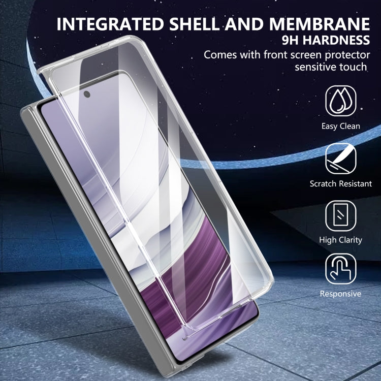 For Huawei Mate X3 lce Folding Series Integrated Clear PC Phone Case(Purple) - Huawei Cases by PMC TechLife | Online Shopping South Africa | PMC TechLife | Buy Now Pay Later Mobicred