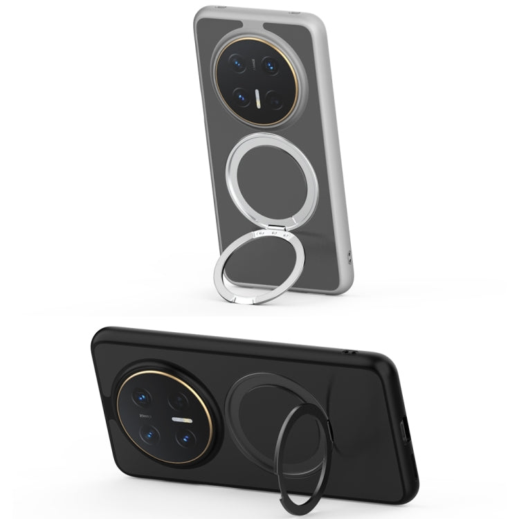 For Huawei Mate 70 Pro / 70 Pro+ Frosted 360 Degree Rotating Holder Phone Case(Black) - Huawei Cases by PMC TechLife | Online Shopping South Africa | PMC TechLife | Buy Now Pay Later Mobicred