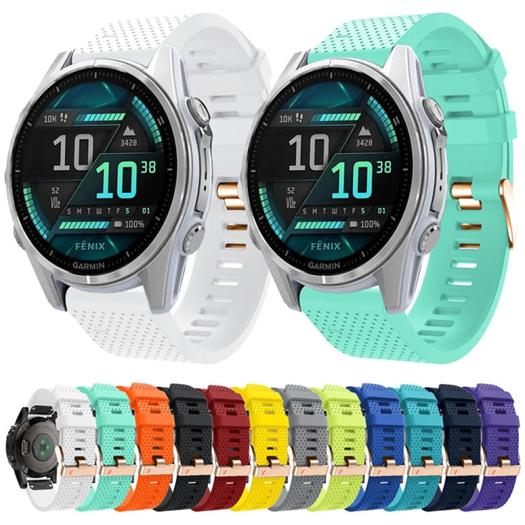 For Garmin 20mm Spotted Rose Gold Buckle Silicone Quick Release Watch Band(Sky Blue) - free shipping - PMC TechLife - Order now!