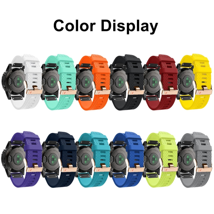 For Garmin 20mm Spotted Rose Gold Buckle Silicone Quick Release Watch Band(White) - free shipping - PMC TechLife - Order now!