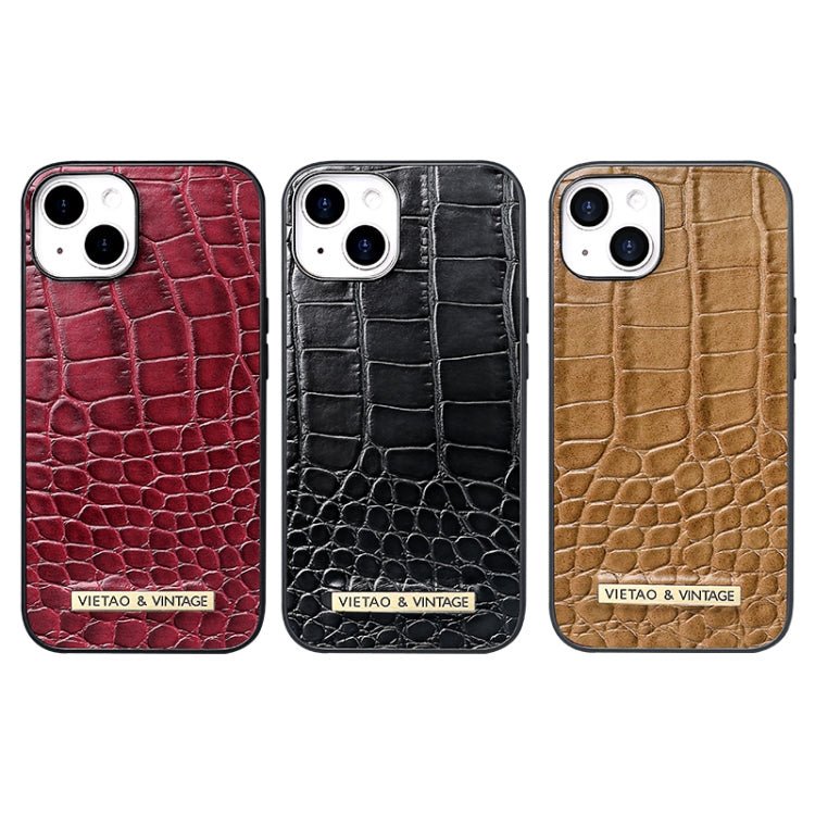 For iPhone 16 Pro VIETAO Alligator Texture PU Phone Case(Red) - iPhone 16 Pro Cases by VIETAO | Online Shopping South Africa | PMC Jewellery | Buy Now Pay Later Mobicred