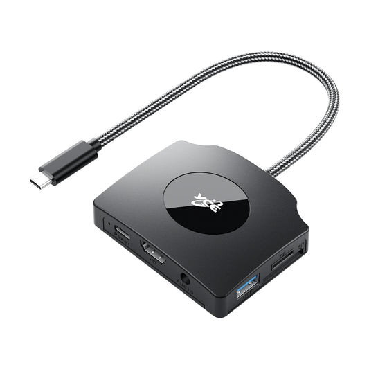 YCE-Z70A Type-C to PD 3.0, USB 3.0x2 + SD/TF, 3.5mm and HD1.4 Docking Station Video Capture Card(Black) - Video Capture Solutions by PMC Jewellery | Online Shopping South Africa | PMC Jewellery | Buy Now Pay Later Mobicred