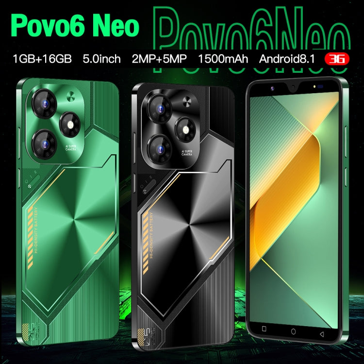 Povo6 Neo / DP29, 1GB+16GB, Face Identification, 5.0 inch Android 8.1 MTK6580M Quad Core, Network: 3G, Dual SIM, Plug:AU Plug(Black) - free shipping - PMc TechLife - Order now!