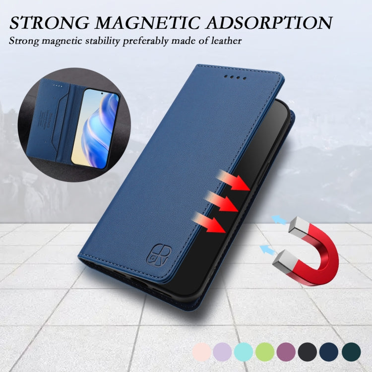 For Ulefone Note 20 Pro RC01 Dual-Folded Magnetic Suction RFID Leather Phone Case(Dark Blue) - Ulefone Cases by PMC TechLife | Online Shopping South Africa | PMC TechLife | Buy Now Pay Later Mobicred