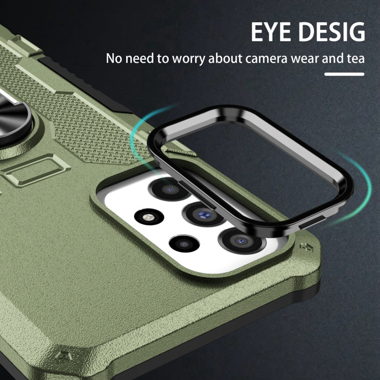 For Samsung Galaxy S25+ 5G Ring Holder Armor Hybrid Phone Case(Green) - Galaxy S25+ 5G Cases by PMC Jewellery | Online Shopping South Africa | PMC Jewellery | Buy Now Pay Later Mobicred