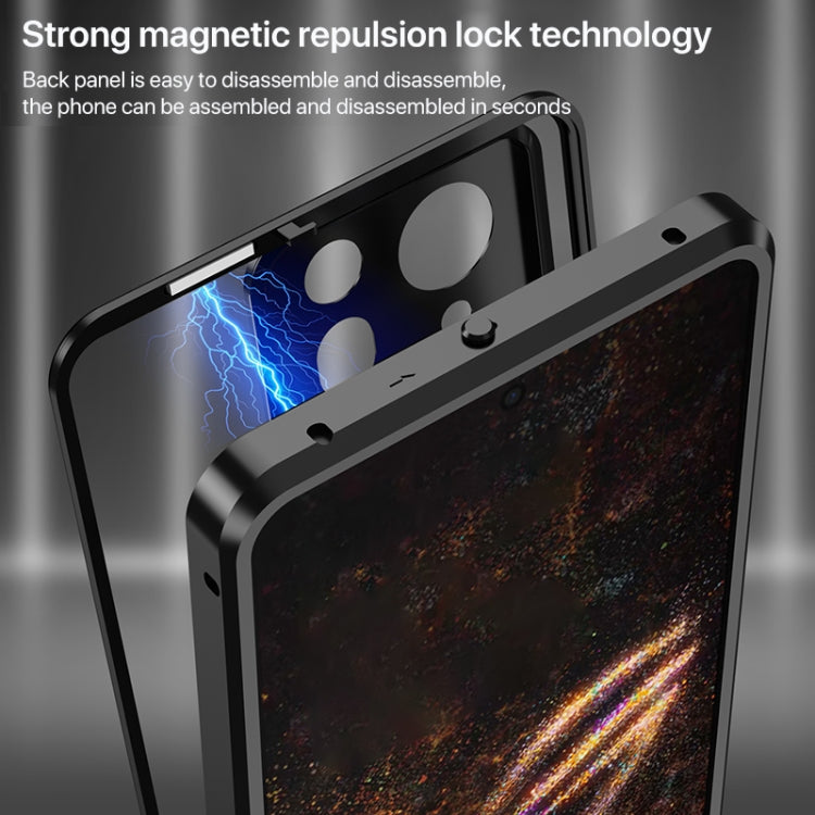For  ASUS ROG Phone 9 Pro Snap Buckle Metal Frame Glass Back Panel Phone Case(Sierra Blue) - ASUS Cases by PMC TechLife | Online Shopping South Africa | PMC TechLife | Buy Now Pay Later Mobicred