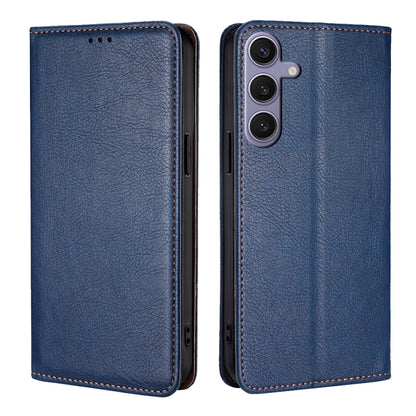 For Samsung Galaxy S25+ 5G Gloss Oil Solid Color Magnetic Leather Phone Case(Blue) - Galaxy S25+ 5G Cases by PMC Jewellery | Online Shopping South Africa | PMC Jewellery | Buy Now Pay Later Mobicred