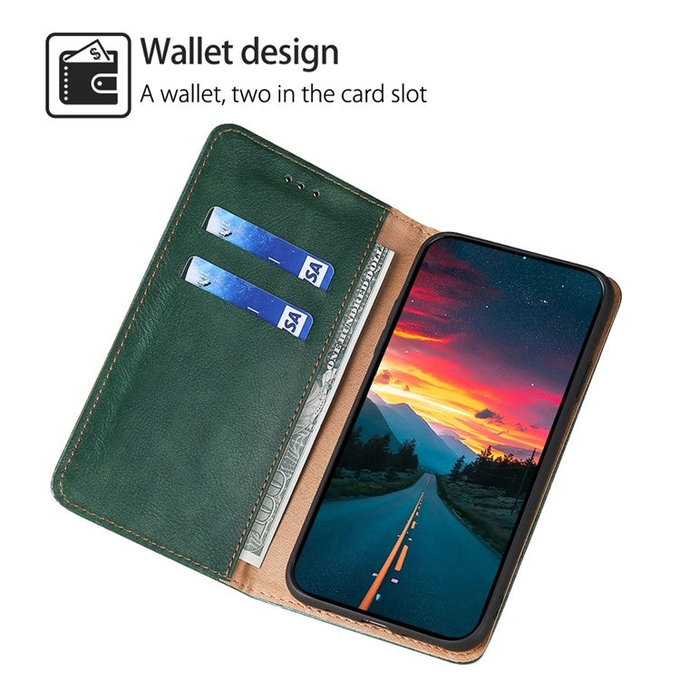 For Samsung Galaxy S25 Ultra 5G Gloss Oil Solid Color Magnetic Leather Phone Case(Green) - Galaxy S25 Ultra 5G Cases by PMC Jewellery | Online Shopping South Africa | PMC Jewellery | Buy Now Pay Later Mobicred