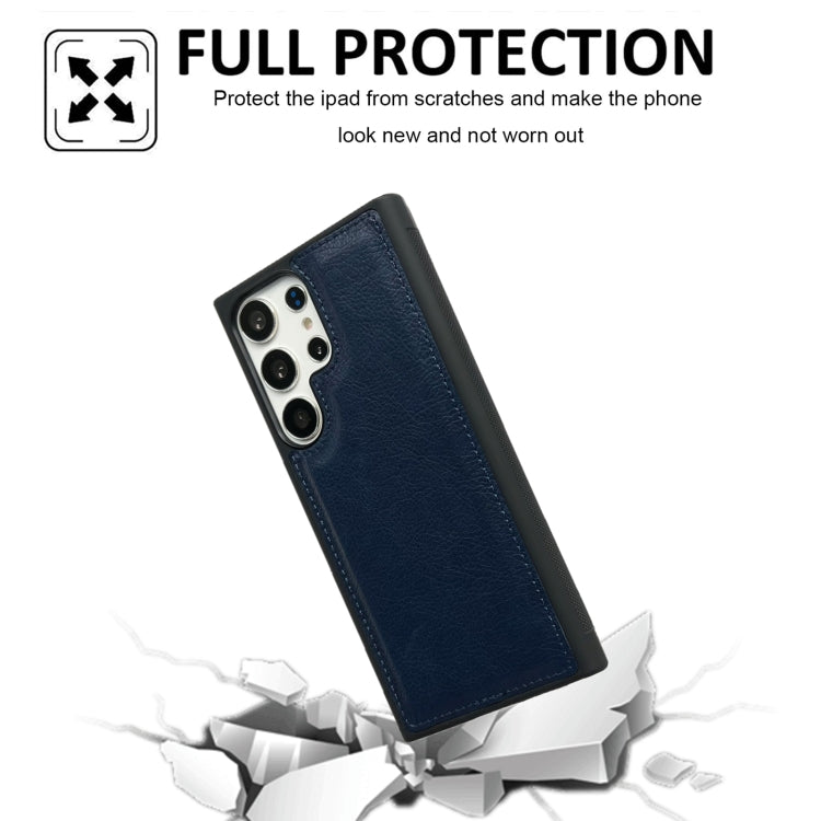 For Samsung Galaxy S25 5G Cowhide Texture Back Cover Phone Case(Royal Blue) - Galaxy S25 5G Cases by PMC Jewellery | Online Shopping South Africa | PMC Jewellery | Buy Now Pay Later Mobicred
