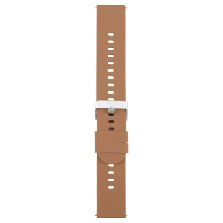 19mm Solid Color Steel Buckle Silicone Watch Band(Brown) - free shipping - PMc TechLife - Order now!