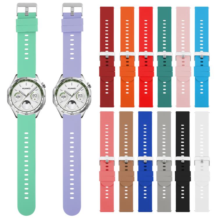20mm Solid Color Steel Buckle Silicone Watch Band(Starlight) - 20mm Bands by PMc TechLife | Online Shopping South Africa | PMc TechLife | Buy Now Pay Later Mobicred