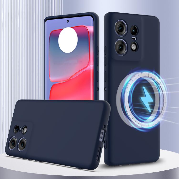 For Motorola Edge 50 Pro Shockproof Silicone Magsafe Phone Case(Navy Blue) - free shipping - PMC TechLife - Order now!