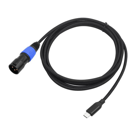 TY015 Type-C Male to XLR Male Stereo Output Audio Cable, Length:3m(Black Blue) - Microphone Audio Cable & Connector by PMC Jewellery | Online Shopping South Africa | PMC Jewellery | Buy Now Pay Later Mobicred