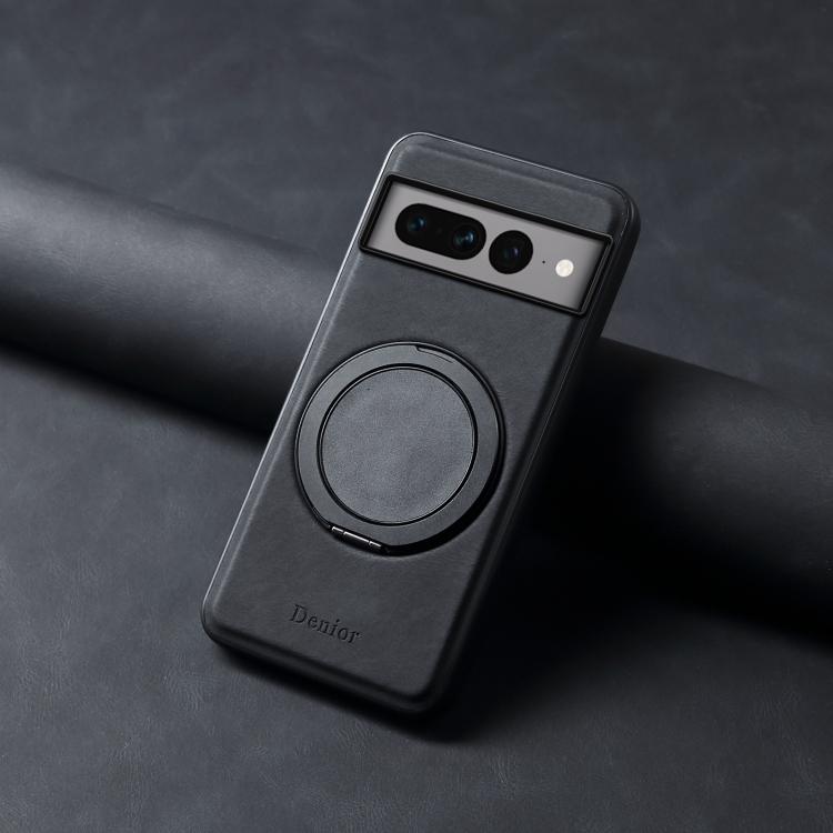 For Google Pixel 7 Pro Denior A14 Skin Feel Rotating Holder MagSafe Phone Case(Black) - free shipping - PMC TechLife - Order now!