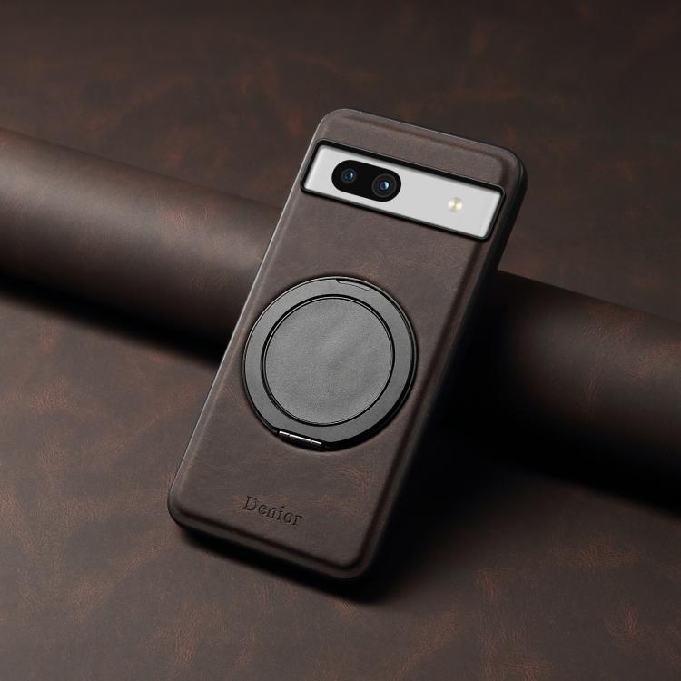 For Google Pixel 7a Denior A14 Skin Feel Rotating Holder MagSafe Phone Case(Brown) - free shipping - PMC TechLife - Order now!