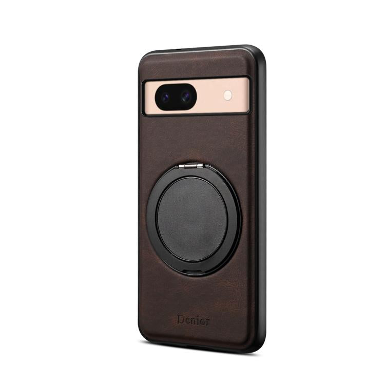 For Google Pixel 8a Denior A14 Skin Feel Rotating Holder MagSafe Phone Case(Brown) - free shipping - PMC TechLife - Order now!