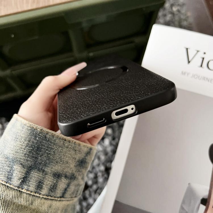 For Samsung Galaxy S25 5G CD Magsafe Magnetic Litchi Texture Phone Case(Khaki) - Galaxy S25 5G Cases by PMC TechLife | Online Shopping South Africa | PMC TechLife | Buy Now Pay Later Mobicred