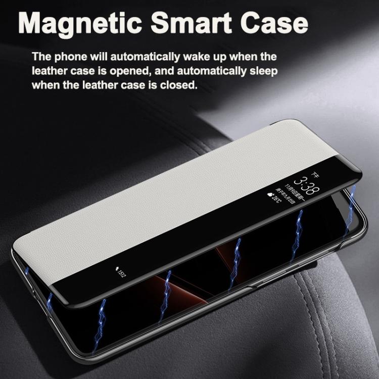 For Huawei Pura 70 Ultra Smart View Window Imitation Ultimate Design Phone Case(Red) - Huawei Cases by PMC TechLife | Online Shopping South Africa | PMC TechLife | Buy Now Pay Later Mobicred