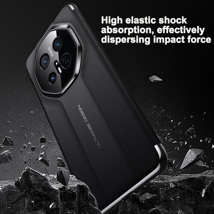 For Huawei Mate 60 Pro Smart View Window Imitation Ultimate Design Phone Case(Gold) - Huawei Cases by PMC TechLife | Online Shopping South Africa | PMC TechLife | Buy Now Pay Later Mobicred