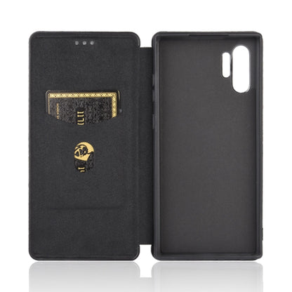 For Samsung Galaxy Note10 Plus Carbon Fiber Texture Horizontal Flip TPU + PC + PU Leather Case with Card Slot(Black) - Galaxy Phone Cases by PMC Jewellery | Online Shopping South Africa | PMC Jewellery