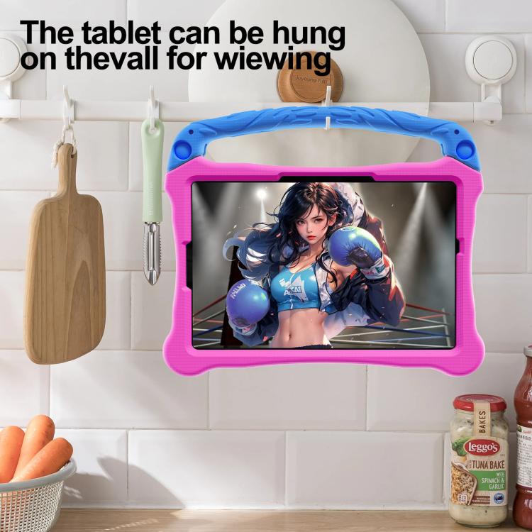For Honor Pad X8a 11 inch Boxing Series Kickstand EVA Shockproof Tablet Case with Shoulder Strap(Rose Red Blue) - Honor by PMC TechLife | Online Shopping South Africa | PMC TechLife | Buy Now Pay Later Mobicred