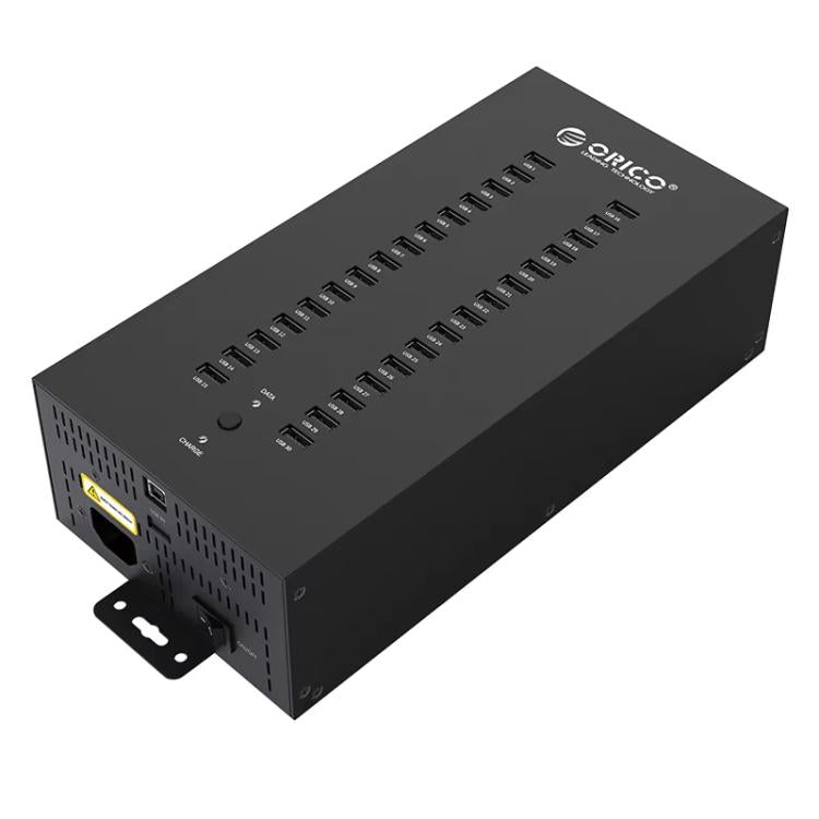 ORICO IH30P Industrial Grade 30 Ports USB 2.0 Hub, Plug:EU Plug(Black) - free shipping - PMC TechLife - Order now!