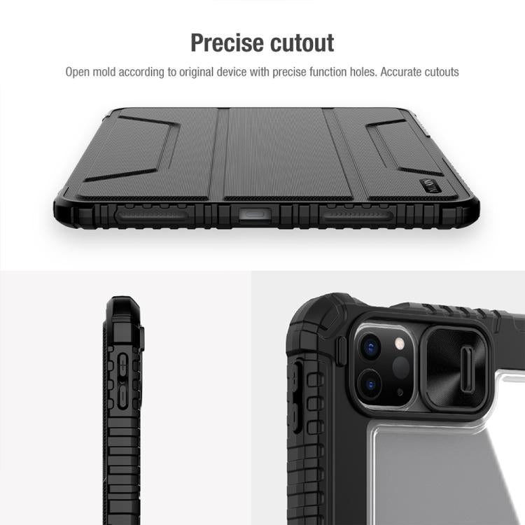 For iPad Air 11 2024 / 2025 NILLKIN Bumper Pro Folding Style Tablet Leather Case(Grey) - free shipping - PMc TechLife - Order now!