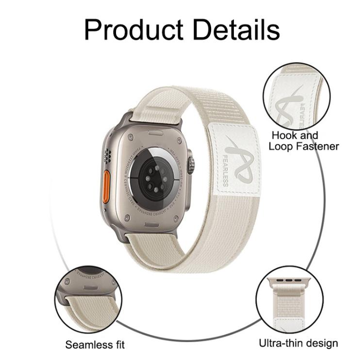 For Apple Watch 46mm / 49mm / 45mm / 44mm Fearless Trail Loop Nylon Band(Black) - free shipping - PMc TechLife - Order now!