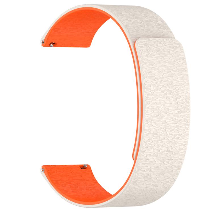22mm Cloud Wood Grain Silicone Magnetic Watch Band(Starlight Orange) - free shipping - PMc TechLife - Order now!