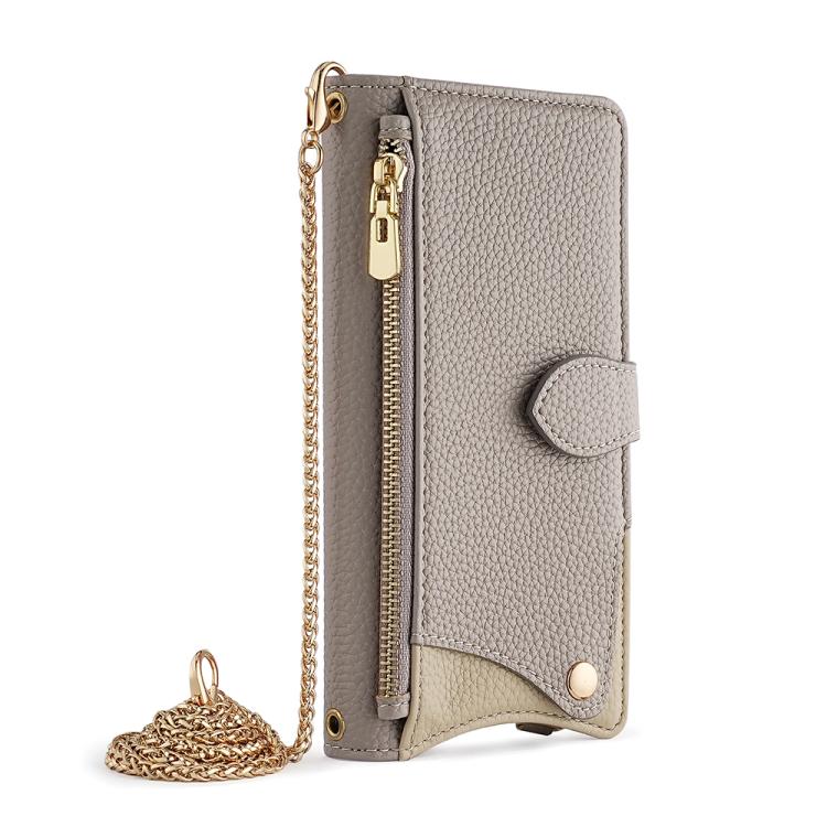 For Sony Xperia 1 VI Crossbody Chain Fishtail Litchi Leather Phone Case(Grey) - Sony Cases by PMC TechLife | Online Shopping South Africa | PMC TechLife | Buy Now Pay Later Mobicred