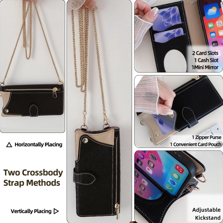 For Infinix Note 40 5G Crossbody Chain Fishtail Litchi Leather Phone Case(Black) - Infinix Cases by PMC TechLife | Online Shopping South Africa | PMC TechLife | Buy Now Pay Later Mobicred