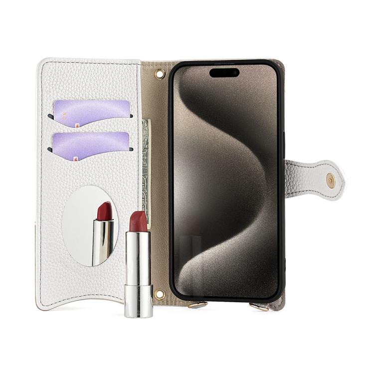 For Tecno Camon 30 Pro Crossbody Chain Fishtail Litchi Leather Phone Case(White) - free shipping - PMC TechLife - Order now!
