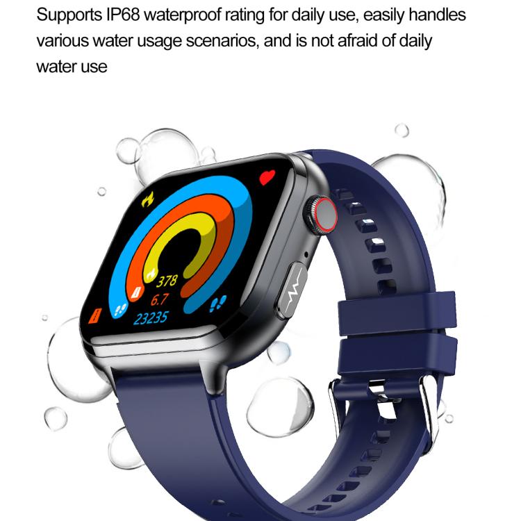 TK17 1.91 inch Horizontal Screen Steel Strap Smart Watch Supports ECG Electrocardiogram(Black) - free shipping - PMC TechLife - Order now!
