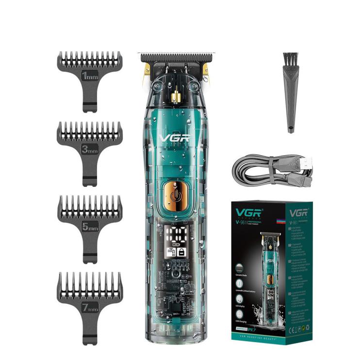 VGR V-961 IPX7 LED Digital Display USB Electric Hair Clipper(Black) - free shipping - PMC TechLife - Order now!